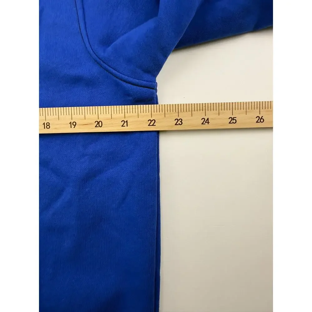 TRUE RELIGION MEN'S CONTRAST W/ BUDHA BACK DESIGN ZIP HOODIE BLUE SZ L NWT